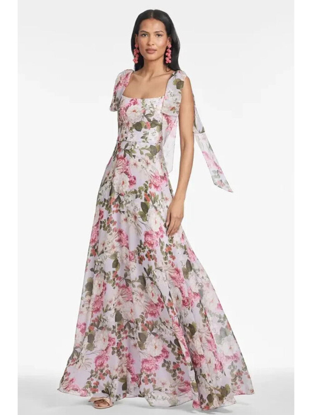NEW Sachin & Babi Pearl Gown in Petit Periwinkle And Petals Pink Sz 16 #MD2500